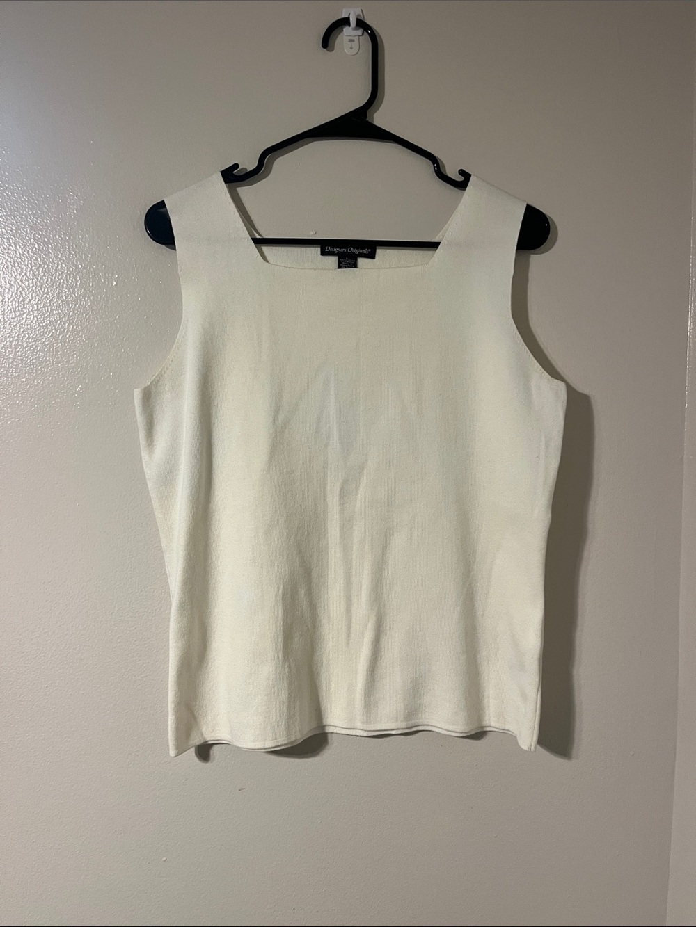 Designers Originals Cream Square-Neck Knit Tank